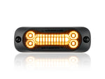 OPTIBEAM Dark Phantom SX3 LED Warning Light, yellow, dark lens, 12–24 V, ECE R65 Class 2, IP67/IP69K