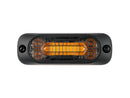 OPTIBEAM Dark Phantom SX3 LED brīdinājuma signāllukturis, dzeltens, tumša lēca, 12–24 V, ECE R65 Class 2, IP67/IP69K