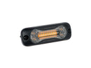 OPTIBEAM Dark Phantom SX3 LED brīdinājuma signāllukturis, dzeltens, tumša lēca, 12–24 V, ECE R65 Class 2, IP67/IP69K