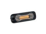 OPTIBEAM Dark Phantom SX3 LED Warning Light, yellow, dark lens, 12–24 V, ECE R65 Class 2, IP67/IP69K
