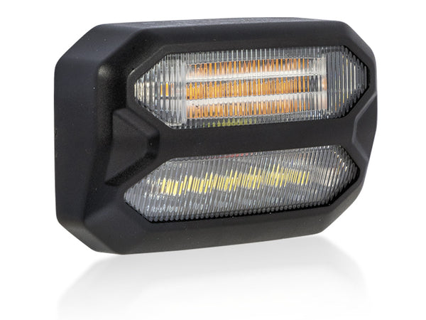 10-30V 630Lm BULLBOY PROLINE MINI atpakaļgaitas un brīdinājuma gaisma vienā korpusā. Strāvas patēriņš: 0,29 A pie 13,7 V, 6 spilgti baltie LED un 6 oranžie LED, plats gaismas stars, tieša aizmugures stiprināšana, auksti balta gaisma 5300K