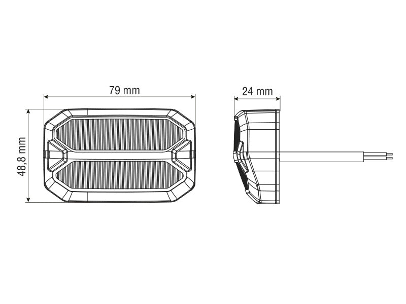 10-30V 630Lm BULLBOY PROLINE MINI atpakaļgaitas un brīdinājuma gaisma vienā korpusā. Strāvas patēriņš: 0,29 A pie 13,7 V, 6 spilgti baltie LED un 6 oranžie LED, plats gaismas stars, tieša aizmugures stiprināšana, auksti balta gaisma 5300K