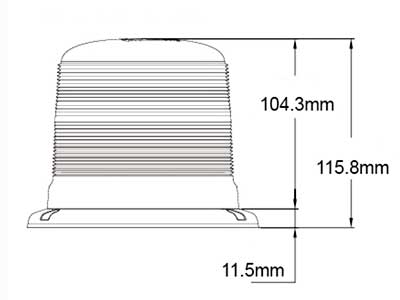 12-24V LED-ljuskälla, gul/blå, ø142x116mm, B18