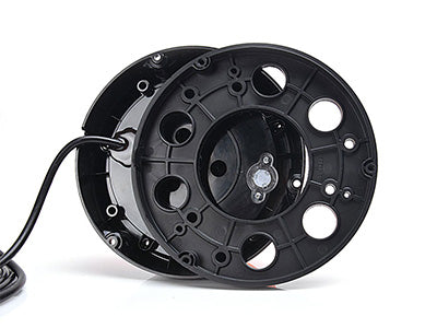 12-24V LED-signallampa, 162x99mm, gult hölje, en blixt, 3 skruvfästen, rund kabel 3 m. ECE R65/ R10, TB1