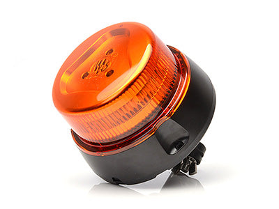 WAS 12-24V LED-blinkers, 162x99mm, gul, en blixt, monterad på stång, med stickproppsanslutning. ECE R65/ R10, TB1