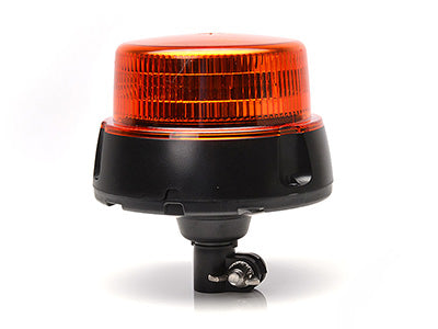 WAS 12-24V LED-blinkers, 162x99mm, gul, en blixt, monterad på stång, med stickproppsanslutning. ECE R65/ R10, TB1