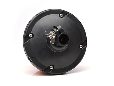 WAS 12-24V LED-blinkers, 162x99mm, gul, en blixt, monterad på stång, med stickproppsanslutning. ECE R65/ R10, TB1