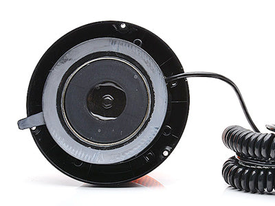 WAS 12-24V LED-blinkers, gul, enkel blixt, magnetfäste, spiralkabel 7m med tändstiftsplugg. ECE R65/ R10, TB1