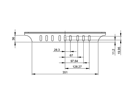 Additional handle stand, 430mm