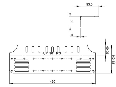 Extra handtagsstativ, 430 mm
