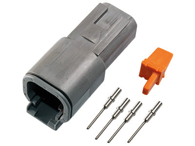 Savienotāju komplekts Deutsch, 4-pin DTM, 4-pin male connector (0.5mm²), DTM series