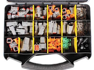 Deutsch DT connectors and accessories set (260pcs) in plastic housing