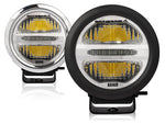 9-36V  2000Lm OPTIBEAM Savage 5 LED papildlukturis,  IP68, R112, R10, R7,  3-pin DT, gaismas diodes: 2gab balts pozīcijas gaisma, komplektā ar hroma rāmi, 1lux @308m, 1.8A @13.7V, garantija 3 gadi