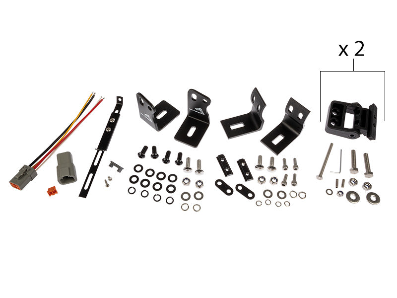 SUPERACTION_OPTIBEAM 9-36V 4000Lm 4 LED vit och gul markeringslampa, IP68, R112, R10, 307,00 x 81,00 x 87,00mm, 1 lux @ 480 m, R112 1 lux @ 380 m, 3,59 A @ 13,7 V, höjd med fäste 109 mm, kallvitt ljus 5700K
