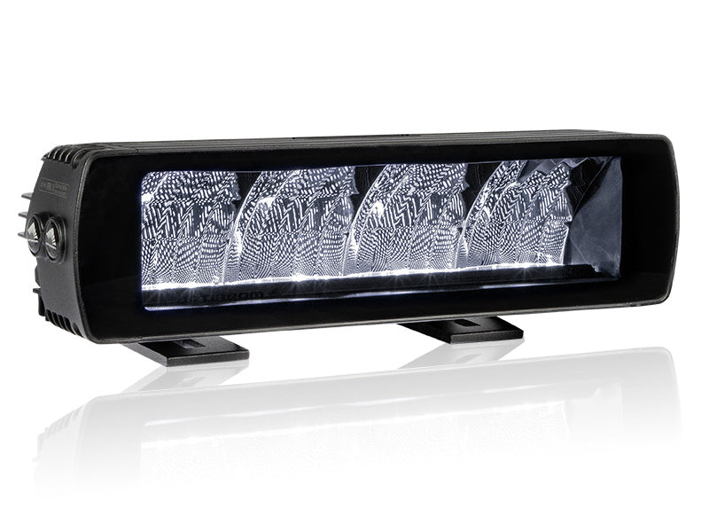 SUPERACTION_OPTIBEAM 9-36V 4000Lm 4 LED vit och gul markeringslampa, IP68, R112, R10, 307,00 x 81,00 x 87,00mm, 1 lux @ 480 m, R112 1 lux @ 380 m, 3,59 A @ 13,7 V, höjd med fäste 109 mm, kallvitt ljus 5700K