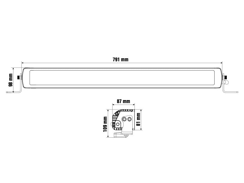 1605-NS2082 9-36V 12000Lm OPTIBEAM Savage 30 bar lineārais papildlukturis, IP68,  4-pin DTP, vads 2,20 m, R112, R10, garantija 3 gadi, auksti balta gaisma 5700K