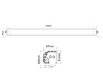 9-36V 15000Lm OPTIBEAM Savage 40 LED paildlukturi, IP68, lineārs, 1034.00 x 81.00 x 87.00mm, vads 2.20m,  R112, R10, garantija 3 gadi, auksti balta gaisma 5700K