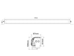 9-36V 185000Lm  OPTIBEAM Savage 50 LED paildlukturi, IP68, lineārs, 1276.00 x 81.00 x 87.00mm, vads 2.20m,  R112, R10, garantija 3 gadi, auksti balta gaisma 5700K