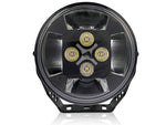 OPTIBEAM SE7EN 9-36V 10400Lm 5500K 8 LED tālās gaismas, apaļš, melns, IP68, R148/149, R10, garantija 3 gadi