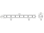 1605-NS2096 OPTIBEAM 9–36 В, 13 350 лм, светодиодный длиннофокусный дополнительный фонарь, 534,00 × 47,00 × 65,00 мм, 2-контактный разъём DTP, кабель 2,2 м, IP68,  R148, R149, R10, гарантия 3 года, холодно-белый свет 5000 К