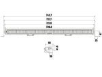 9-48 В 28200 лм OPTIBEAM PURE 730 LED-линейная дополнительная фара, R148, R149, R10, гарантия 3 лет, холодно-белый свет 5000K