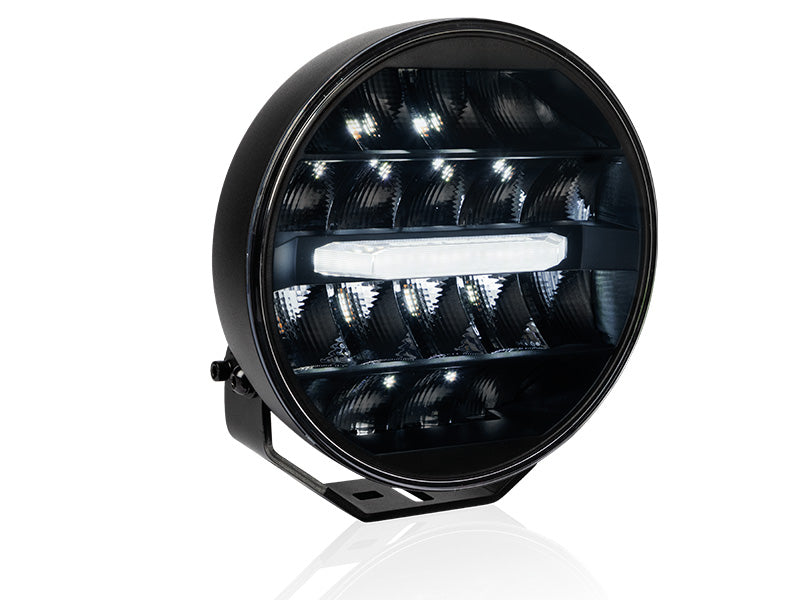 9-36V 11320Lm OPTIBEAM Elites 9 LED tālās gaismas lukturi, IP68, IP69K, R148, R149, R10,  2-pin DTP,  vads 2.20m, garantija 3 gadiauksti balta gaisma 5000K