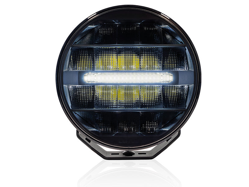 9-36V 11320Lm OPTIBEAM Elites 9 LED tālās gaismas lukturi, IP68, IP69K, R148, R149, R10,  2-pin DTP,  vads 2.20m, garantija 3 gadiauksti balta gaisma 5000K