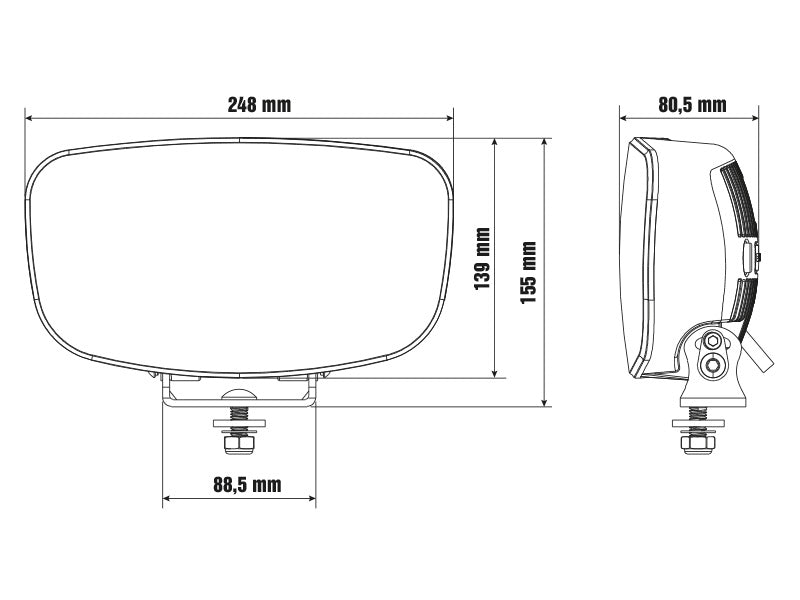 9-36V 7780Lm OPTIBEAM Elites Mega 12 LED, R148, R149, R10, 2-pin DTP, 3 years warranty, cool white light 5000K