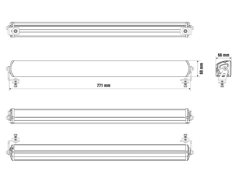 9-36V 21300Lm OPTIBEAM Super Captain Dual 800 Rally Edition papildlukturis, IP68/69K, ECE R10, R149, auksti balta gaisma 5800K