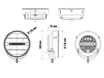 9-36V 7780Lm OPTIBEAM Elites 7 papildlukturis, IP68/69K, ECE R149, R148, R10, auksti balta gaisma 5000K