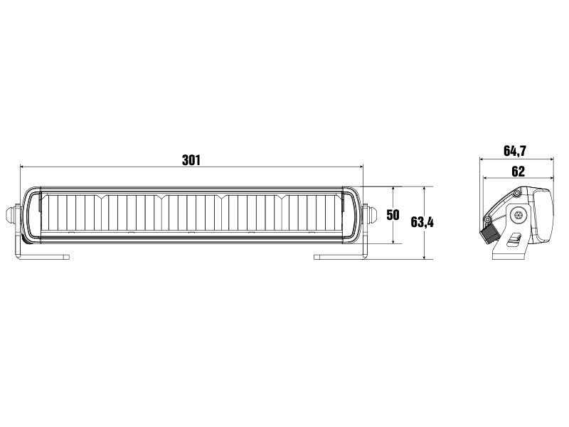 OPTIBEAM Elites Rally X LED tālās gaismas papildlukturis, 6490 lm, 5000 K, 10–16 V