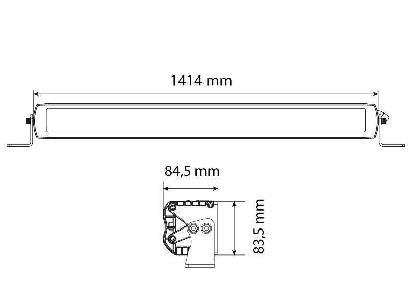 9-36V 20000Lm X-VISION Maxx 1300 BAR papildlukturis, IP68, 2,20 m, 4-pin DTP, melns, auksti bnalta gaisma 5000K