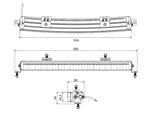 1605-NS3847__12-32V 7600Lm W-LIGHT Wave II 18 x Osram LED  garais papildlukturis, IP67, 4-pin DT, vads 2,20 m, R149, R148, R10, auksti balta gaisma 5000K