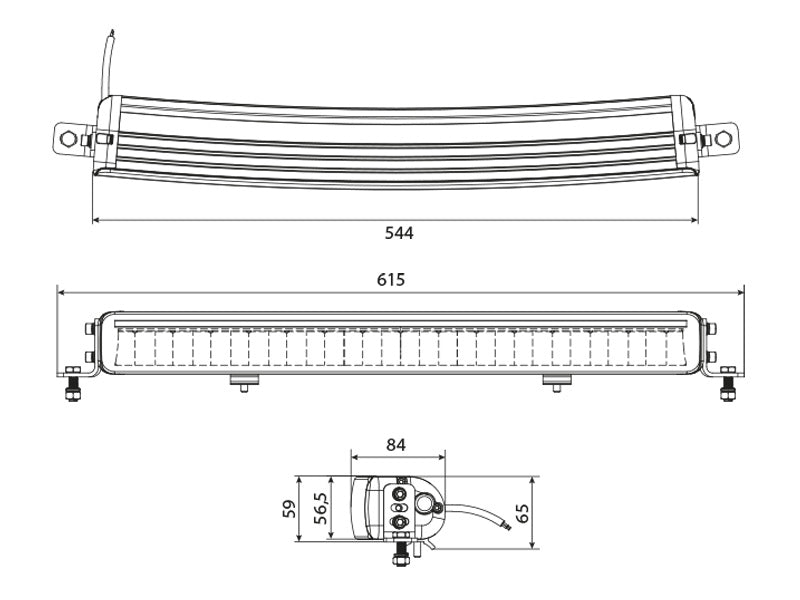 LED tālās gaismas lukturis W-LIGHT Comber II 54cm, 13800lm, 5000K, IP67