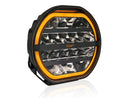 1605-NS3871 W-LIGHT Fury 9" 12-48V  9000Lm 5500K 16 LED papildlukturis, apaļš, melns,  ⌀ 229.00 x 85.00mm, R148, R149, R10, R65 cl.1