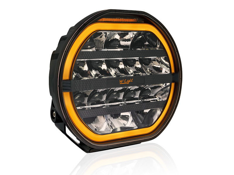 W-LIGHT Fury 9" 12-48V 9000Lm 5500K 16 LED вспомогательная лампа, круглая, черная, ⌀ 229.00 x 85.00mm, R148, R149, R10, R65 cl.1