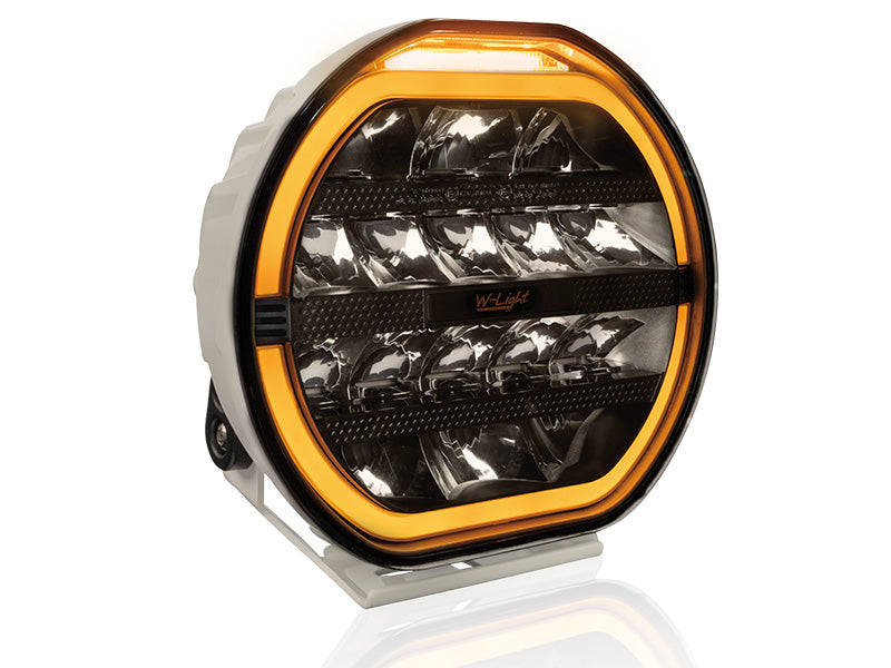 12-48V 9000Lm W-LIGHT Fury 9" 16 LED tālās gaismas lukturis, balts, R148, R149, R10, R65 cl.1, auksti balta gaisma 5500K