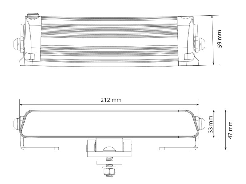 9-36V 5800Lm W-LIGHT Surge Super Slim 8,5 LED garais papildlukturis, IP68/69K,  R148, R149, R10, auksti balta gaisma 5000K