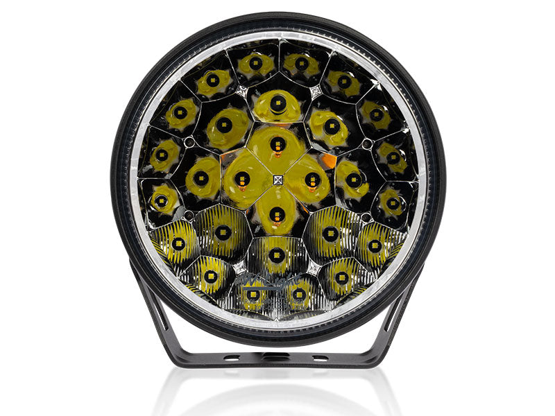 W-Light 9-36V 18000Lm LED papildlukturis, IP68, ECE R10, R149, melns, apaļš Ø 227mm, auksti balta gaisma 5400K