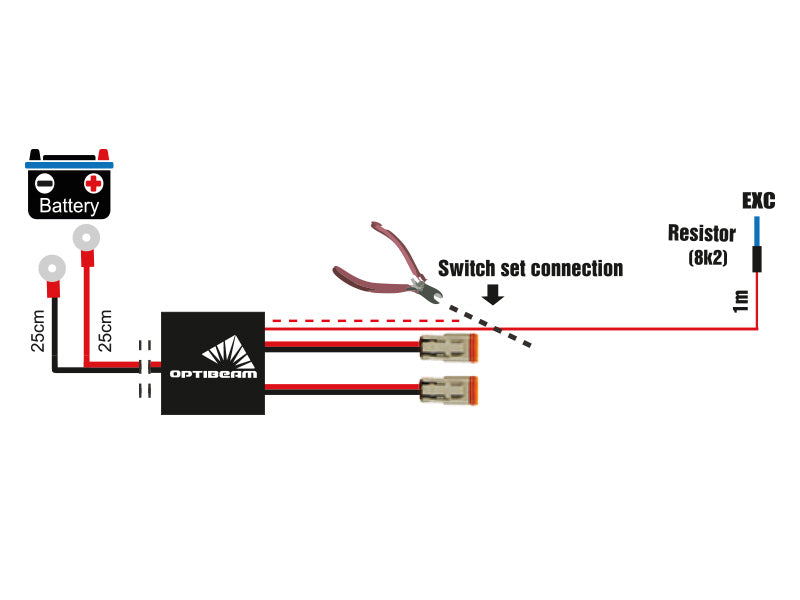 12/24V Wiring kit, DT, SET-2.