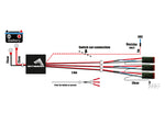 12-24V 3x150W/3x300W Wiring kit, 4-pin DT