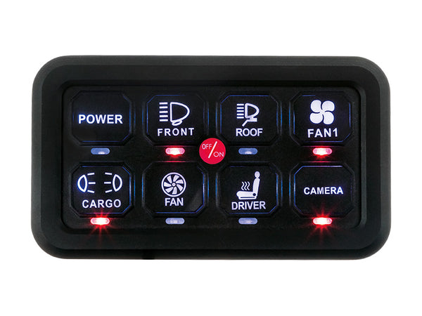 Панель управления Optibeam с 8 кнопками, Напряжение: 12-24 В с силой тока до 60 ампер