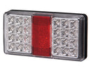 AUTOLINE daudzfunkcionāls LED aizmugurējais lukturis, 12–24 V, 150 × 80 × 25 mm, kreisajai vai labajai pusei