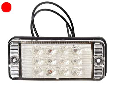 12-24V LED marker light, white-orange, 107.4x46.7x23mm