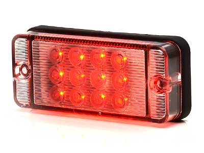 12-24V LED marker light, white-orange, 107.4x46.7x23mm