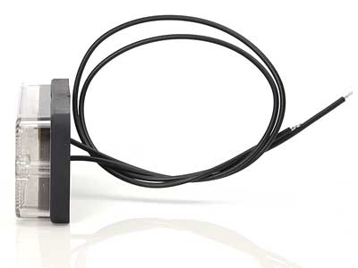 12-24V LED marker light, white-orange, 107.4x46.7x23mm