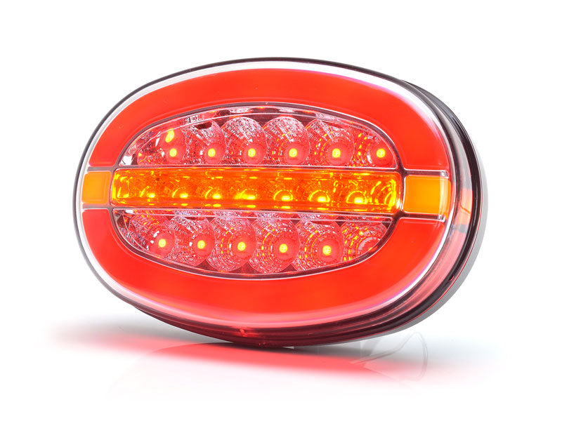 WAS daudzfunkcionāls LED aizmugurējais lukturis, 12–24 V, pagrieziena rādītājs, gabarītgaisma un bremžu signāls, IP6K9K