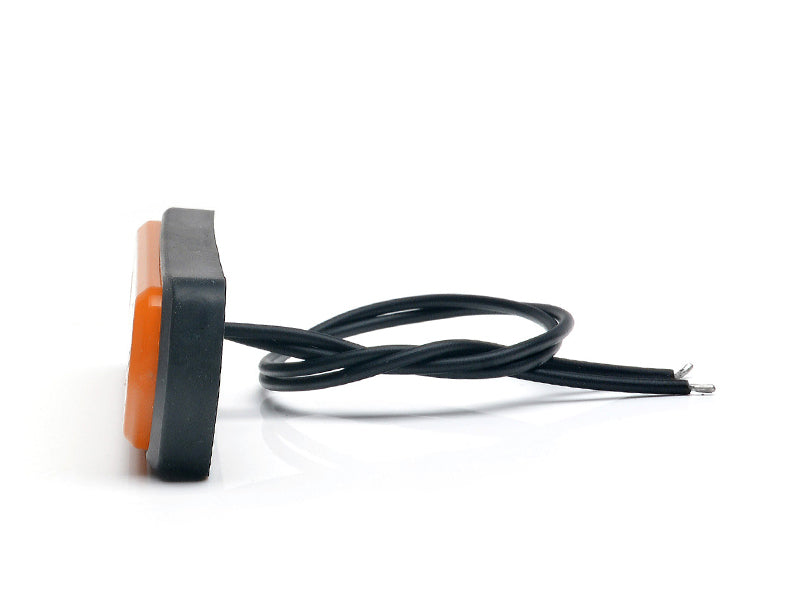 12-24V LED dzintarkrāsasgabarītgaisma, Labā/kreisā, 220 mm,  IP66/68, divi ø 4 mm skrūvju caurumi, attālums 82 mm,  ECE, E20, R10, R91