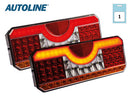 AUTOLINE 12-24V LED multifunktsionaalne tagumine valgusti, IP67, 354x140x58mm