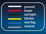 AUTOLINE 12-24V LED multifunction rear light, IP67, 354x140x58mm